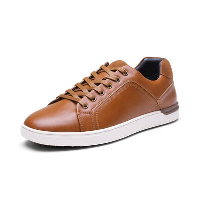 Men's PU Leather Casual Shoes Classic Skate Shoes Fashion Sneakers - Image 1 of 4