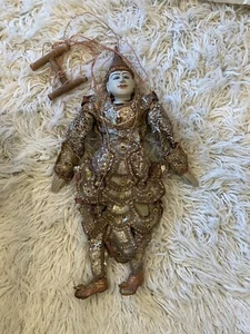 Authentic Thailand Asian Dancer/Marionette/Puppet Hand Made 25”L.Hanging Decor - Picture 1 of 2