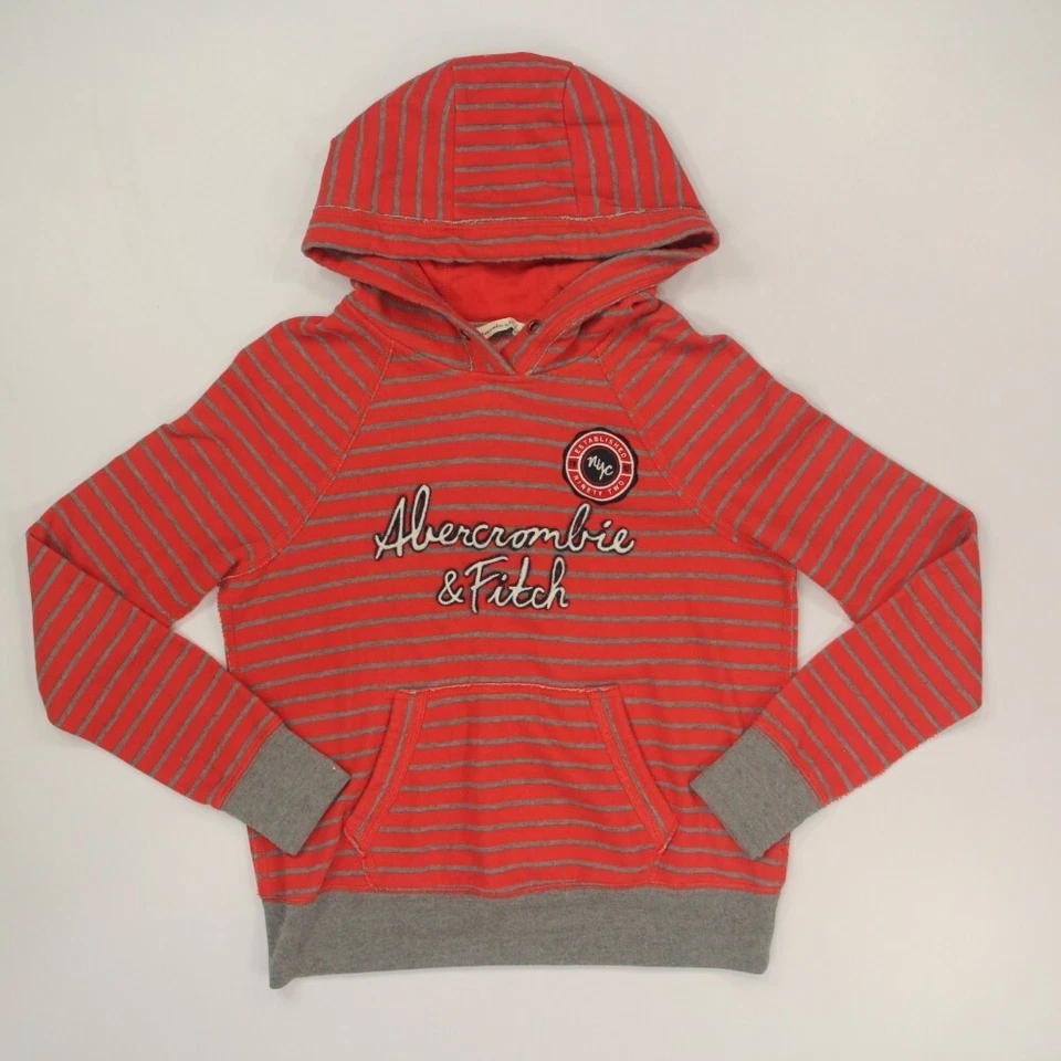 Abercrombie & Fitch Spell-out Hoodie Sweatshirt Size Large Coral 90's Y2K VTG - Изображение 1 из 4