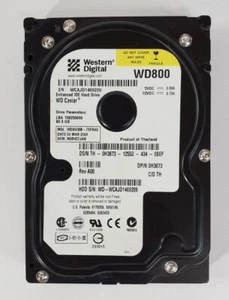 Western Digital Caviar 80GB Enhanced IDE Hard Drive WD800BB-75FRA0 TESTED/WIPED - Picture 1 of 8