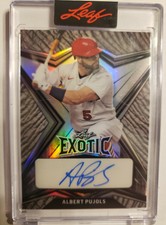 2022 Leaf Albert Pujols Exotic Prismatic Elephant Autograph #8/8 EA-AP2 St Louis