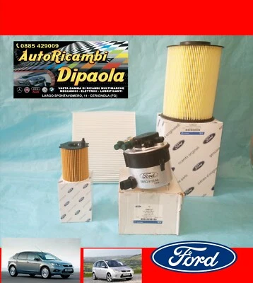 KIT TAGLIANDO ORIGINALE FORD C-MAX FOCUS II 1.6 TDCI (04-10) 4 FILTRI ORIGINALI