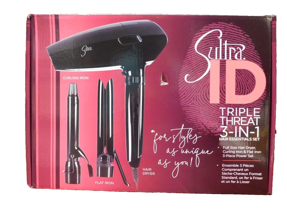 Plancha rizadora Sultra ID Triple Threat 3 en 1 Hair Essentials Foto 1 de 3