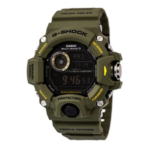 Casio GW9400-3 Men's G-Shock Black Digital Dial Olive Resin Strap Chrono Watch - Picture 1 of 5
