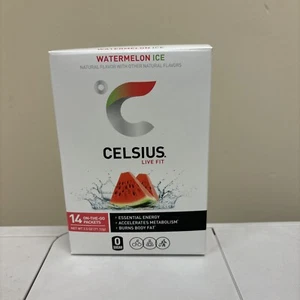 CELSIUS On-the-Go Essential Energy Drink Mix, Watermelon Ice 14 Sticks BB 07/25 - Picture 1 of 3