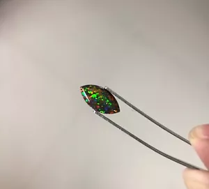 Lab Created Black Opal Marquise Cabochon AAA Loose Gemstones (4x2mm - 14x7mm) - Picture 1 of 3
