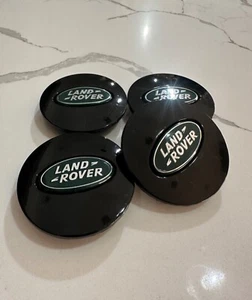 SET OF 4 Land/Range Rover Wheel Center Hub Caps Land Rover Black HSE 62MM - Picture 1 of 3