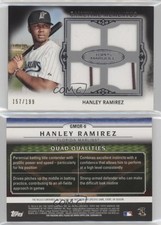 2011 Topps Marquee Gametime Mementos Quad Relics /199 Hanley Ramirez #GMQR-6