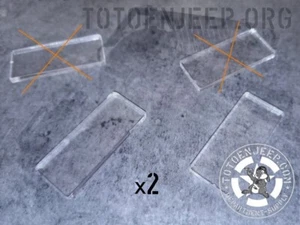 PAIRE VITRE TRANSPARENTES POUR BO CALANDRE BLACK OUT jeep willys gpw us ww2 - Imagen 1 de 4