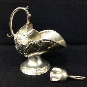 Vintage Ornate Silver Plated Sugar Scuttle & Miniature Scuttle (21) #303 - Picture 1 of 11