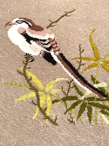 Vintage Finished Needlepoint Bird on a Branch Handmade YY893 - Picture 1 of 4