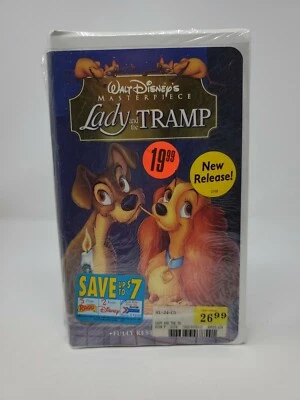 Lady And The Tramp (VHS Tape) Masterpiece Collection New - Image 1 of 4