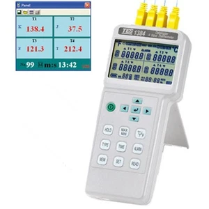4 Channels Input Thermometer Thermocouple K J E T R S N L U B C Datalogger USB  - Picture 1 of 1