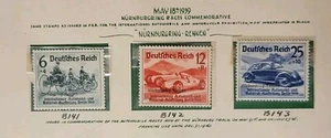 Scott #B141-B143 MNH 1939 Early Automobiles German Stamp Set  - Picture 1 of 11