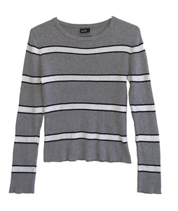 Dotti Jumper Womens Sz Small Grey White Pullover Sweater Knit Knitwear Ladies - Picture 1 of 7