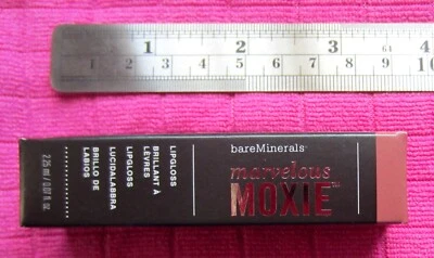 bareMinerals Marvelous Moxie Lip Gloss REBEL - travel-sized 0.07 oz - BOXED - Image 1 of 2