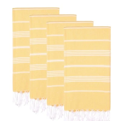 Juego de 4 toallas de playa turcas (38" x 71") | Toalla turca extra grande 100 % algodón Foto 1 de 4