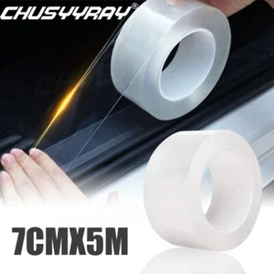 Pegatina de placa de puerta de coche con rasguño de umbral cuerpo de parachoques protector de tira antiarañazos transparente - Imagen 1 de 12