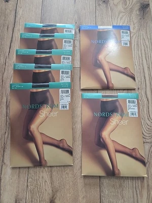 Lote de 7 Pantimedias Transparentes Nordstrom Control Top (5) Negro (1) Beige (1) Hueso Talla B Foto 1 de 4