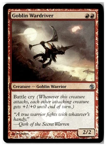 MTG Foil Goblin Wardriver - Mirrodin Besieged Moderately Played English - Picture 1 of 2
