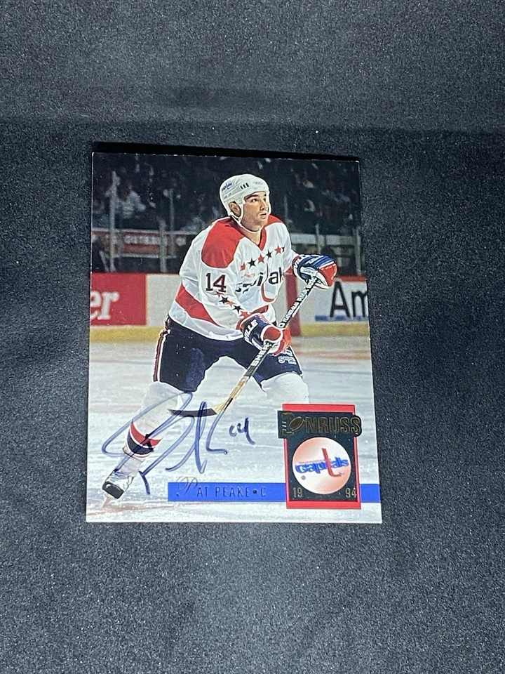 Pat Peake 1993-94 Donruss #361 Washington Capitals Autographed Signed RC Card - Image 1 of 3