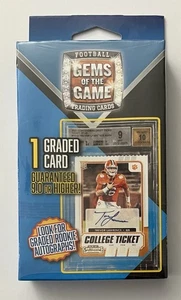 2022 Football Gems Of The Game 1 Graded Card Guaranteed 9 or Higher Sealed Neu! - Bild 1 von 2