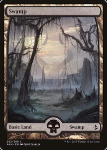 Swamp #252 1x FOIL AKH MTG Amonkhet Full Art Basic Land MINT black - Picture 1 of 1