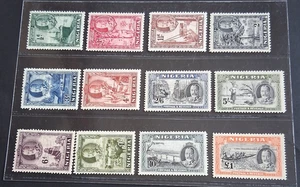 NIGERIA 1936 KG V 1/2d to £1 SG 34 - 45 Sc 38 - 49 pictorial set 12 MNH - Picture 1 of 4