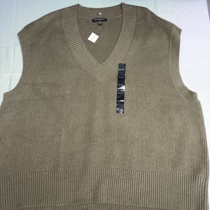 Banana Republic Neu mit Etikett Damen XXL Plus ärmellos Pullover NEU olivgrün - Bild 1 von 7