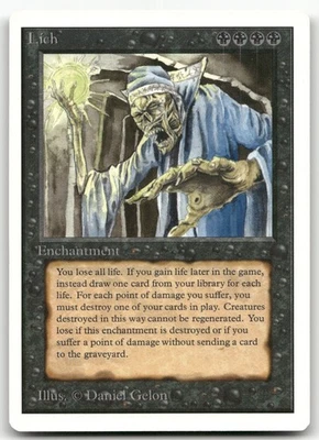 Lich (NM) Unlimited Edition 2ED Magic MTG - Image 1 of 2