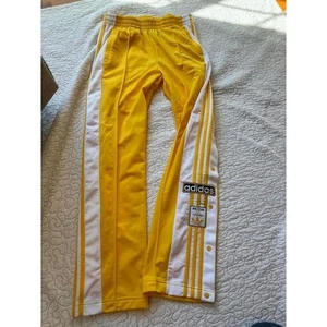 Adidas Adibreak Yellow and White Women's Track Pants Size Small #327 - Picture 1 of 6