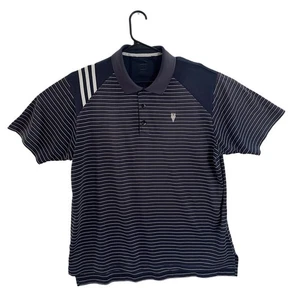 Herren Adidas Golf Gestreift Polo 3 Streifen Größe L - Bild 1 von 10