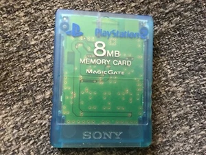 Official PlayStation 2 PS2 Memory Card - Blue 8MB - MagicGate - Picture 1 of 2