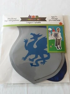 Boys Knight Cape W/Fastener & Shield Costume Set OSFM! BNIP! - Picture 1 of 5