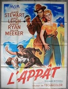L'APPAT The naked Spur Affiche Cinéma / Movie Poster Anthony Mann James Stewart - Imagen 1 de 1