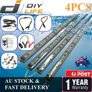 4X12V Waterproof Cool White 5630 Camping Led Strip Lights Bars Boat Car Caravan - Picture 1 of 36