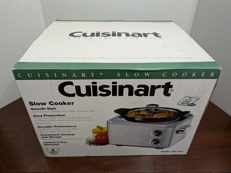 Olla de cerámica redonda de 4 cuartos de galón Cuisinart modelo CSC-400 - NUEVA EN CAJA Foto 1 de 4