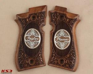 KSD Brand Beretta 81F, 81 FS, 84 F, 84 FS, 84 Cheetah Compatible Walnut Grip - Picture 1 of 2