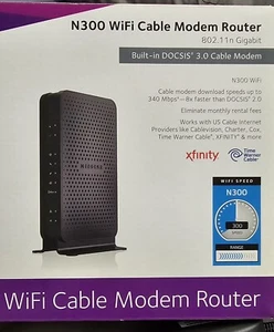 Netgear N300 Wireless Cable Modem Router C3000 - Picture 1 of 3