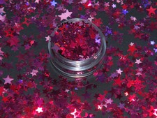 2g Holographic Fuscia Pink 'Hocus Pocus' Stars Nail Art Glitter Slime Sequins