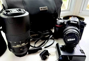 Nikon D7100 DSLR with Nikon AF-S DX 55-300mm & Nikon AF-S DX 18-55mm Lenses - Picture 1 of 3