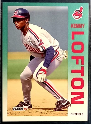 KENNY LOFTON 1992 FLEER UPDATE BASEBALL #U-17 ROOKIE RC INDIANS GUARDIANS - Image 1 of 2