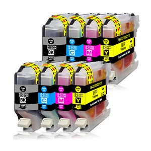 8 cartuchos Multipack LC 223 compatibles con rojo DCP J-4120 DW - Imagen 1 de 9