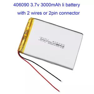 Batería Lipo recargable 3.7V 3000mAh 11.1Wh JST 2pin conector enchufe 406090 - Imagen 1 de 10