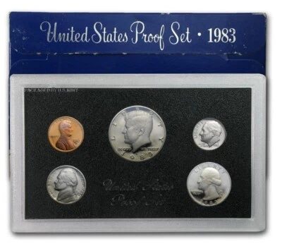 1983-S | US Mint Proof Set | 5 Coins | Original Packaging OGP | COA - Image 1 of 4