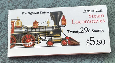 Scott BK216 2847a 29¢ Steam Locomotives Complete MNH - Image 1 of 4
