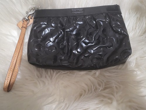 Coach Signature Polso in pelle in rilievo F67555 Nero