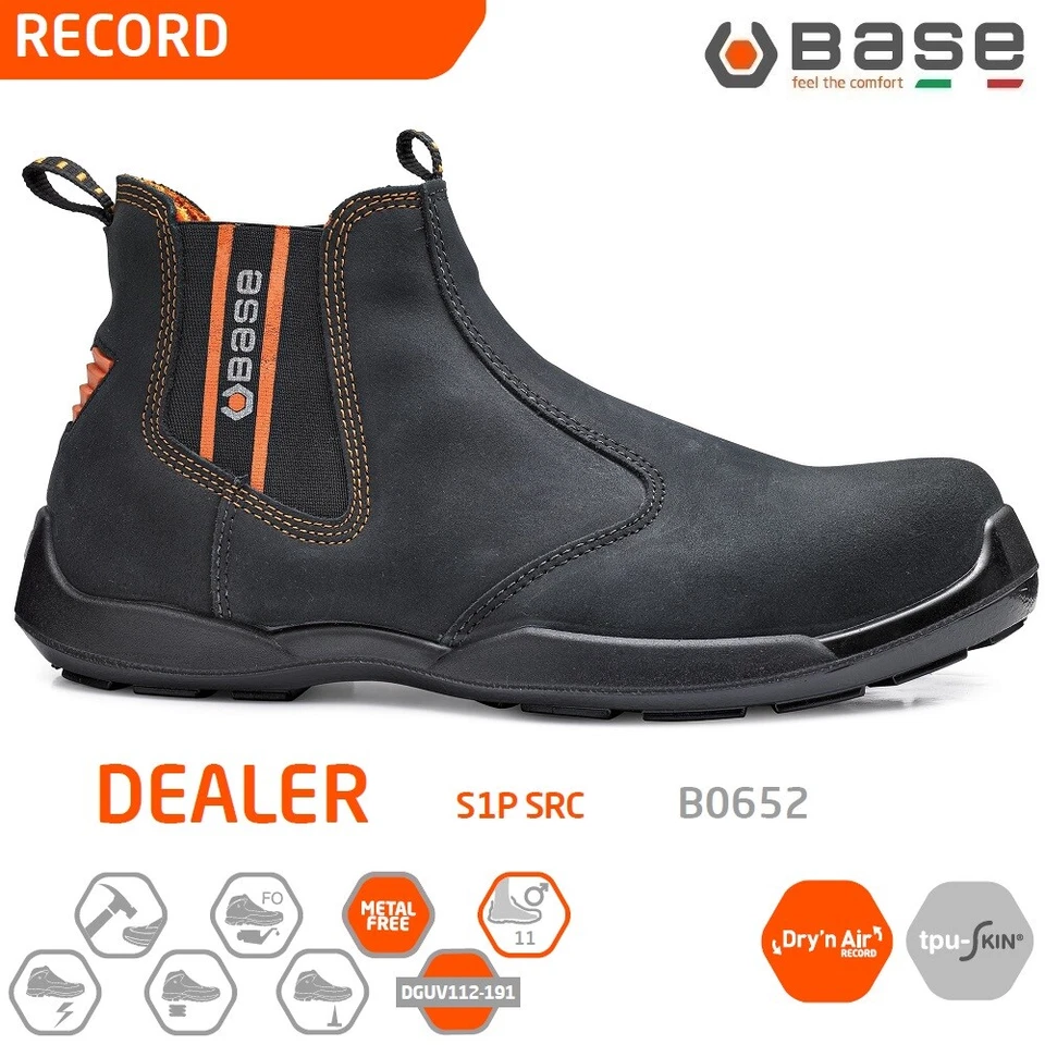 BASE RECORD SCARPE DA LAVORO ANTINFORTUNISTICA DEALER S1P SRC alta B0652