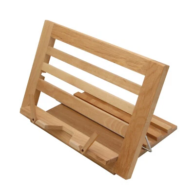 Kochbuchhalter Buche FSC, Leseständer, Notenständer,Tischstaffelei, Buchstütze - Bild 1 von 4