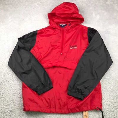 Chaqueta Polo Sport Ralph Lauren Para Hombre L Roja Spellout 67 1/4 Cremallera Pullover Con Capucha Foto 1 de 4